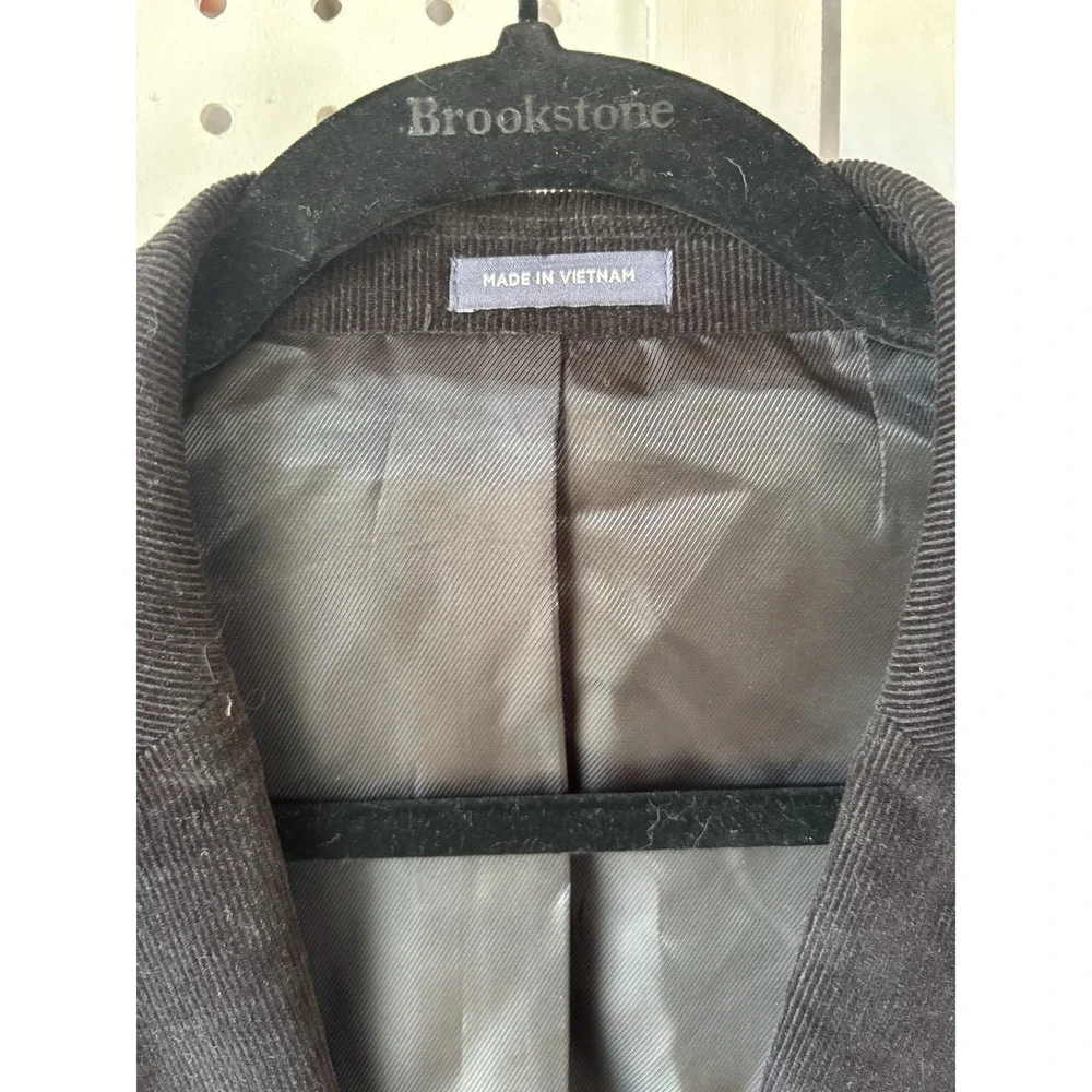 Stafford Corduroy Blazer Jacket Sport‎ Coat Mens 46R Cotton Black Classic Fit
